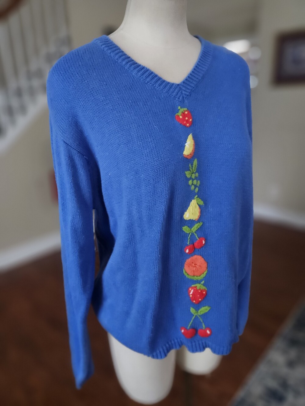 VTG 90s Eagle's Eye Fruit Sweater Large - Picture 2 of 6
